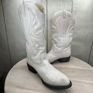 Coconuts by Matisse Dusty Womens Western Boots Size 8.5 Ivory Pull On Boots